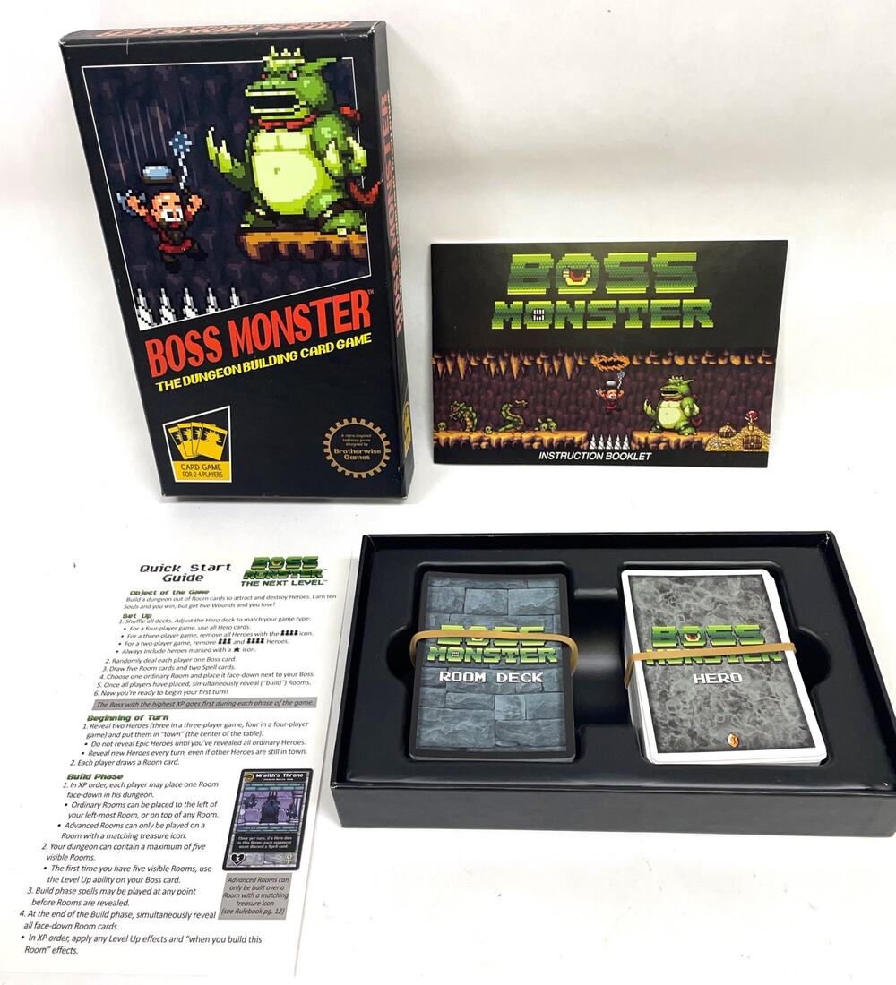 Boss Monster Card Game - Dungeon Building Card Game 2-4 Players - Gently Played
